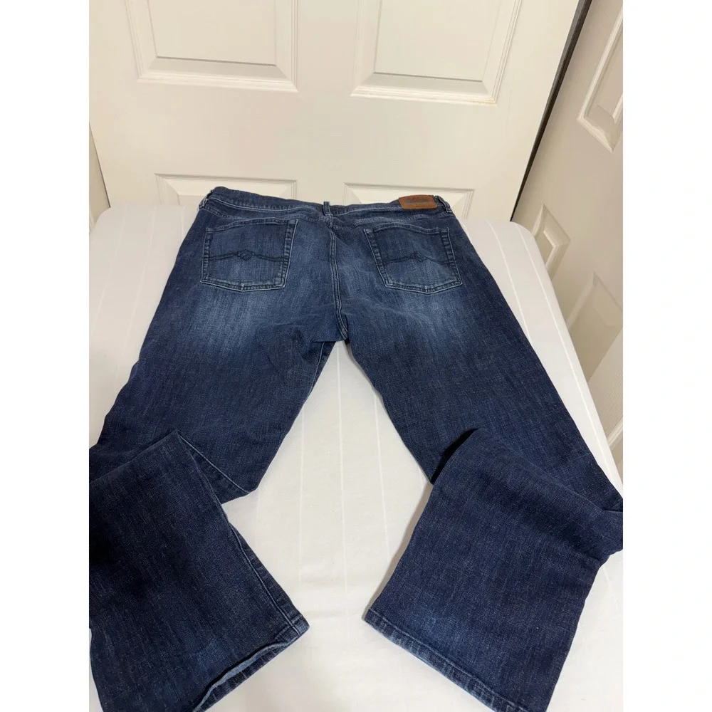 Joseph Abboud Mens Athletic Fit Jeans 38x30 Dark Wash Blue Stretch Denim Pants